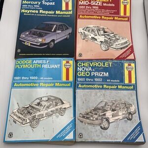 Haynes Repair Manuals Lot Of 4 Chevy Dodge Ford Geo Chrysler Mercury Plymouth
